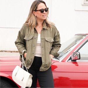 Carly Jean Los Angeles Olive Hunter Jacket
